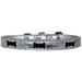 Mirage Pet Products Black Bone Widget Croc Dog Collar Silver Size 14