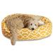 Majestic Pet Sherpa Athens Bagel Pet Bed for Dogs Calming Dog Bed Washable Small Citrus