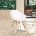 Amazonia Hawaii White 4-piece Patio Dining Chair Set