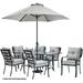 Hanover Lavallette 7-Piece Outdoor Dining Set in Gray LAVALLETTE7PC