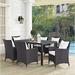 Modway Convene 7 Piece Outdoor Patio Dining Set in Espresso White