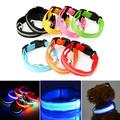 Spencer LED Dog Collar USB Rechargeable Safety Light Up Glowing Pet Collars for Dog with Nylon Webbing 3 Glowing Modes & 3 Reflective Strings Perfect for Small Medium Dogs S-XL Black