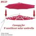 Sunny 9ft- 8rib Umbrella Top Cover Canopy Patio Replacement Canopy Outdoor (Burgundy)