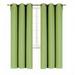 2 panels K68 sage green color 100 % blackout thermal light blocking drapes for sliding patio window curtain top grommets noise reducing 37 wide X 63 length each panel