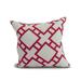 Simply Daisy 20 x 20 Square in St. Louis Geometric Print Outdoor Pillow Pink/Fushcia