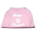 Happy Hanukkah Screen Print Shirt Light Pink XS (8)