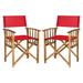 Safavieh Laguna Outdoor Patio Director Chair Set of 2 - Natural/Red
