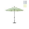 California Umbrella 11 ft. Fiberglass Market Umbrella Collar Tilt DV Matted White-Pacifica-Natural