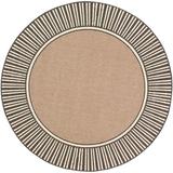 Artistic Weavers Alfresco Bordered Area Rug Black/Camel 8 10 Round