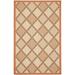 SAFAVIEH Courtyard Shawn Geometric Checkered Indoor/Outdoor Area Rug Cream/Terracotta 6 7 x 9 6