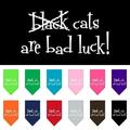 Black Cats are Bad Luck Screen Print Bandana Lime Green Small