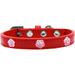 Mirage Pet Products 631-19 RD16 Bright Pink Rose Widget Dog Collar Red - Size 16