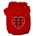 Mirage Pet Argyle Heart Red Screen Print Pet Hoodies Red Size XL