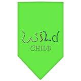 Mirage Pet Wild Child Rhinestone Bandana Lime Green Large