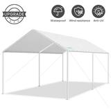 Quictent 20 X10 Upgraded Heavy Duty Carport Car Canopy Party Tent White