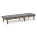 Tevion Outdoor Acacia Wood Chaise Lounge and Cushion Set Gray and Dark Gray