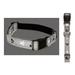 Grey & Black Reflective Pawprint Dog Collars - Great for Nighttime Safe Walks ! (Small - 10 to 16 Inch)