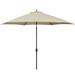 Astella 11 ft shade essentials market crank-open tilt patio umbrella in polyester beige