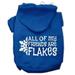 Mirage Pet 62-25-18 SMBL All my Friends are Flakes Screen Print Pet Hoodies Blue - Small