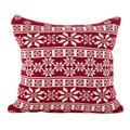 Saro Lifestyle Winter Snowflake Nordic Design Accent Cushion Poly Filled Throw Pillow
