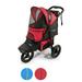 Gen7Pets G7 Jogger Pet Stroller with Canopy For Pets Up To 75 lbs Pathfinder Red for Dogs