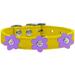 Mirage Pet Products Leather Floral Dog Collar Yellow M