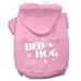 Mirage Pet Products Bed Hog Screen Printed Pet Hoodies Light Pink Size XL