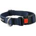Cotton Web Adjustable Dog Collar with Locking Device 4 Sizes Blue (Small: Neck 11.5 -15.5 ; Width 1/2 )