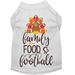 Mirage Pet Family Food and Football Screen Print Dog Shirt White Sm