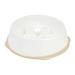 IRIS USA 4 Cup Slow Feeder Dog Bowl for Short Snouted Pets White/Beige