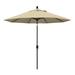 California Umbrella 9 ft. Aluminum Market Umbrella Push Tilt - M Black-Sunbrella-Antique Beige