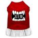 Mirage Pet Bite Me Screen Print Dog Dress Red with White Med