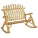 Outsunny 2-Person Wood Rocking Chair Adirondack Rocker