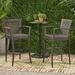 Royce Outdoor 46 Wicker Barstool Set of 2 Multi Brown