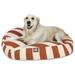 Majestic Pet | Vertical Stripe Round Pet Bed For Dogs Removable Cover Burnt Orange Large