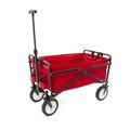 Seina Heavy Duty Compact Folding 150 Pound Capacity Outdoor Cart Red (2 Pack)