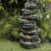 Alpine Corporation 8-Tier Rainforest Rock Water Fountain with LED Lights
