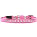 Mirage Pet 625-2 BPK14 Clear Jewel Breakaway Cat Collar Bright Pink - Size 14