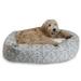 Majestic Pet Sherpa Charlie Bagel Pet Bed for Dogs Calming Dog Bed Washable Extra Large Gray