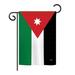Breeze Decor BD-CY-GS-108245-IP-BO-D-US15-BD 13 x 18.5 in. Jordan Flags of the World Nationality Impressions Decorative Vertical Double Sided Garden Flag Set with Banner Pole