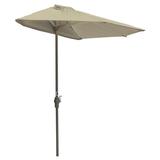 Blue Star Group Off-The-Wall Brella Sunbrella Half Umbrella 7.5 -Width Antique Beige Canopy