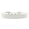 Mirage Pet Products613-03 WT-14 Two Row Pearl Dog Collar White - Size 14