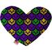 Mirage Pet 1109-CTYHT6 Classic Fleur de Lis Canvas Heart Dog Toy - 6 in.