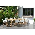 Amazonia Brody Reclaimed Teak 9 Pieces Rectangular Patio Dining set Seating Capacity: 8 Items Included: Chairs and Table