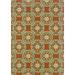 Sphinx Montego Area Rug 8323D Rust Circles Flowers 2 5 x 4 5 Rectangle