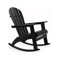 Plow & Hearth Wooden Adirondack Rocker - Black