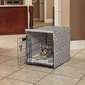 MidWest Dog Crate Cover Privacy Dog Crate Cover Fits MidWest Dog Crates Gray Geometric Pattern 30