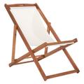 SAFAVIEH Outdoor Collection Loren Foldable Sling Chair Natural/Beige