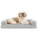 FurHaven Pet Products Plush & Suede Orthopedic Sofa Pet Bed for Dogs & Cats - Gray Medium