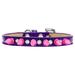 Mirage Pet Crystal and Bright Pink Spikes Dog Collar Purple Ice Cream Size 12